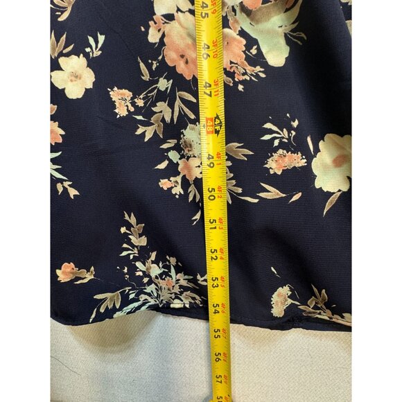 Soprano Womens Floral Maxi Summer Dress Size S Navy Strappy Beach Boho Chic - Picture 11 of 13